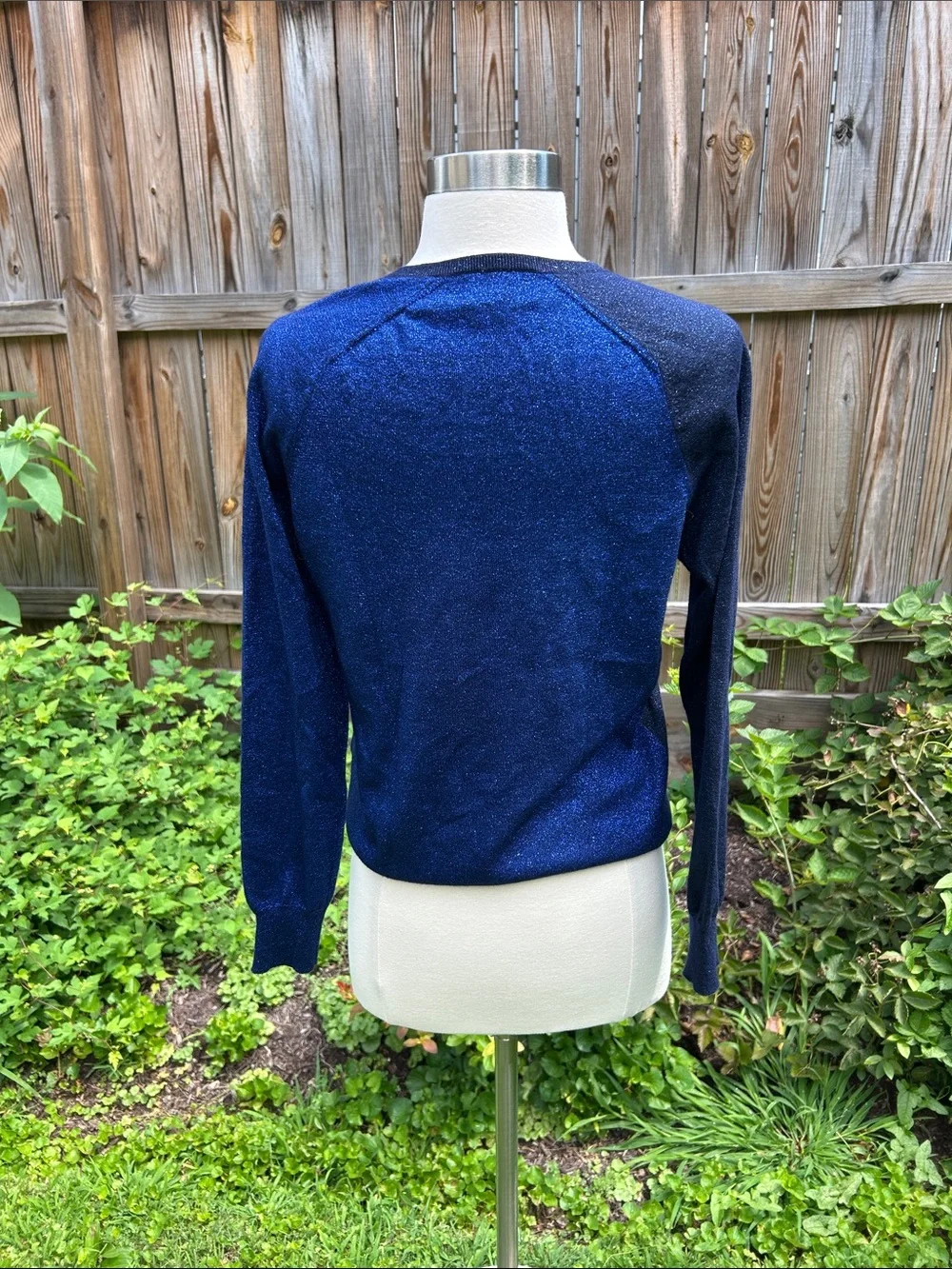 Eric Bompard x Printemps Cashmere Metallic Asymmetric Sweater S